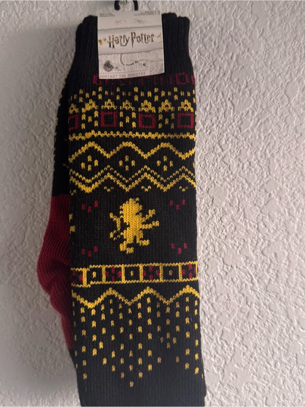 Harry Potter Warner Bros. Gryffindor Knit Socks - Black & Red